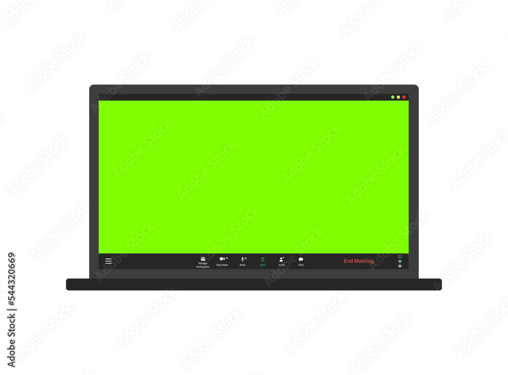 Poster video call layout. an application window with a place to insert your image or video