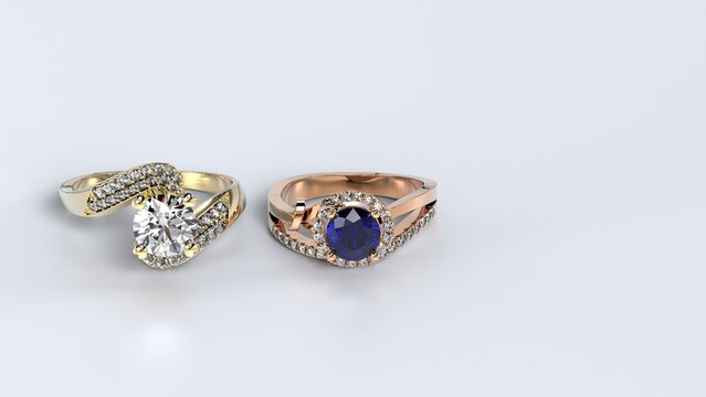 wedding, ring, gold, silver, diamond, engagement, fashion, marriage, stone, 3d render