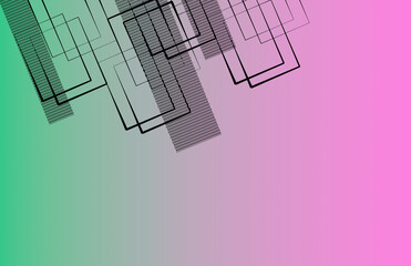 四角とハーフトーンを使った背景素材４