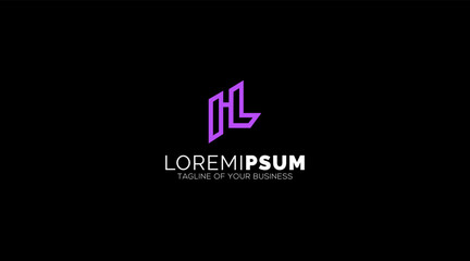 Fototapeta premium HL, LH, H, L Letters Logo design Abstract Monogram vector