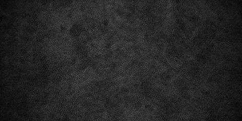 Black stone concrete wall grunge texture and backdrop background anthracite panorama. Panorama dark grey black slate background or texture.	
