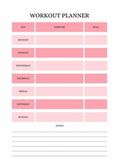 Workout Planner