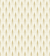 Art Deco geometric seamless pattern. Vintage 1920s wallpaper. Vector background in retro style , trendy and elegant design for wallpaper, wrapping paper, fabric, cover, package