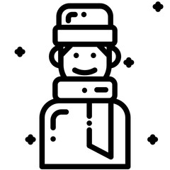 man wear scarf icon