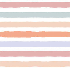 Pink stripes pattern, vector girly stripe seamless background, childish pastel brush strokes. cute baby paintbrush lines backdrop