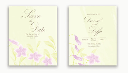 simple and elegant wedding invitations with watercolor elements look so beautiful
