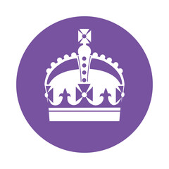 King's crown silhouette. Coronation concept.