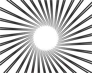 Abstract rotated black and white lines. Geometric art. Design element. Digital image with a psychedelic stripes.Design element for prints, web, template