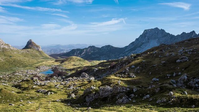 Time lapse with amazing view of the Durmitor mountains - the northern part of Montenegro.