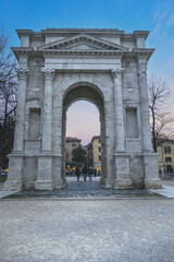 The Arch of Gavi in Verona at sunset