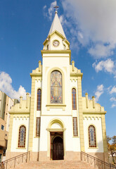 Mother Catholic Church in the center of Monte Siao, a city known in the knitwear circuit