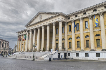 Fototapeta na wymiar The beautiful City Hall of Verona