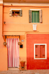 Typical colorful house in Burano
