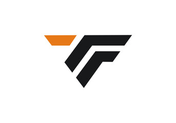 initial logo letter FT triangle initial company icon business logo background illustration