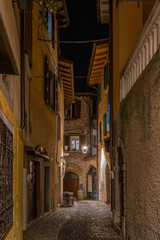 Gardasee, Malcesine Altstadt bei Nacht