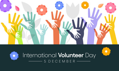 International Volunteer day (IVD) is observed every year on December 5, to promote volunteering and recognize their contributions to the achievement of the Sustainable Development Goals. Vector art