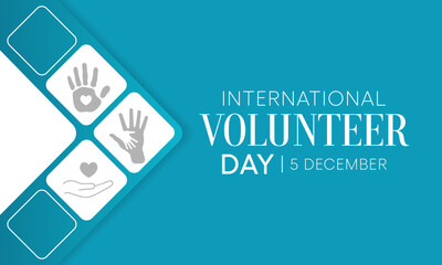 International Volunteer day (IVD) is observed every year on December 5, to promote volunteering and recognize their contributions to the achievement of the Sustainable Development Goals. Vector art