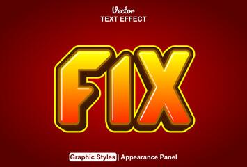 fix text effect with graphic style and can be edited