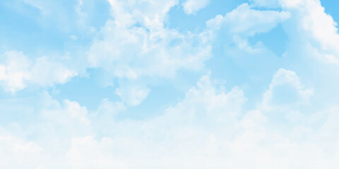 Big fluffy Cumulus Clouds in sky, background, texture