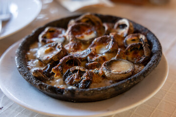 Turkish Mushrooms and Baked Cheese