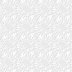 Seamless vector pattern, gray geometric patterns with shadow on a white background. For printing, packaging, wallpaper, textiles, web design, banner