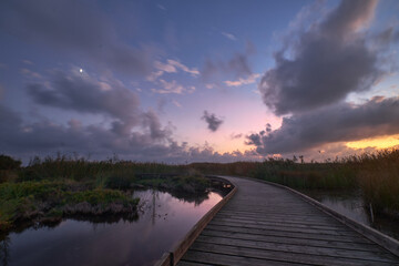 landscape view of the sunset sky