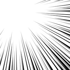 Obraz premium Black cartoon style concentration line material