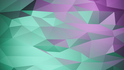 Turquoise pink polygons background, polygonal abstract wallpaper with geometric shapes and texture patterns color gradient backdrop with copy space for text