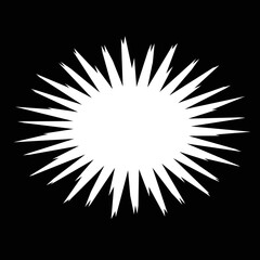 Black cartoon style concentration line material