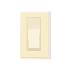 Switch button, turn on electricity controller in cartoon style isolated on white background. Modern interior detail, element