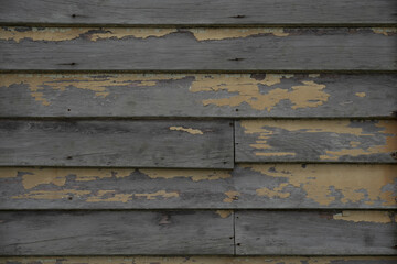 Old weathered painted horizontal wood cladding , weathered painted wood, shabby chic weather boards, rustic weathered painted wood panels, background texture