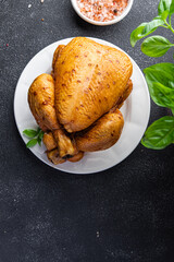baked chicken or turkey holiday dish bird delicious snack healthy meal food snack diet on the table copy space food background rustic top view keto or paleo diet
