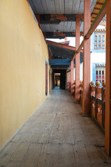 passage at a courtyard
