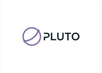 Pluto planet logo design