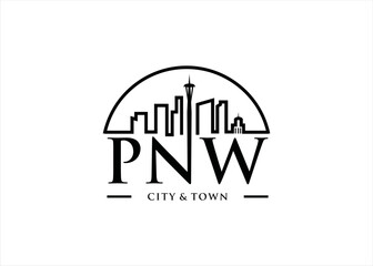 city town urban logo design template