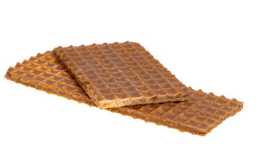 waffles with toffee isolated