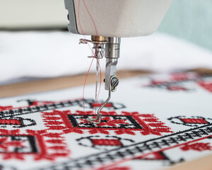 Ukrainian embroidered towel. Ukrainian rushnyk. Ukrainian folk pattern ornament