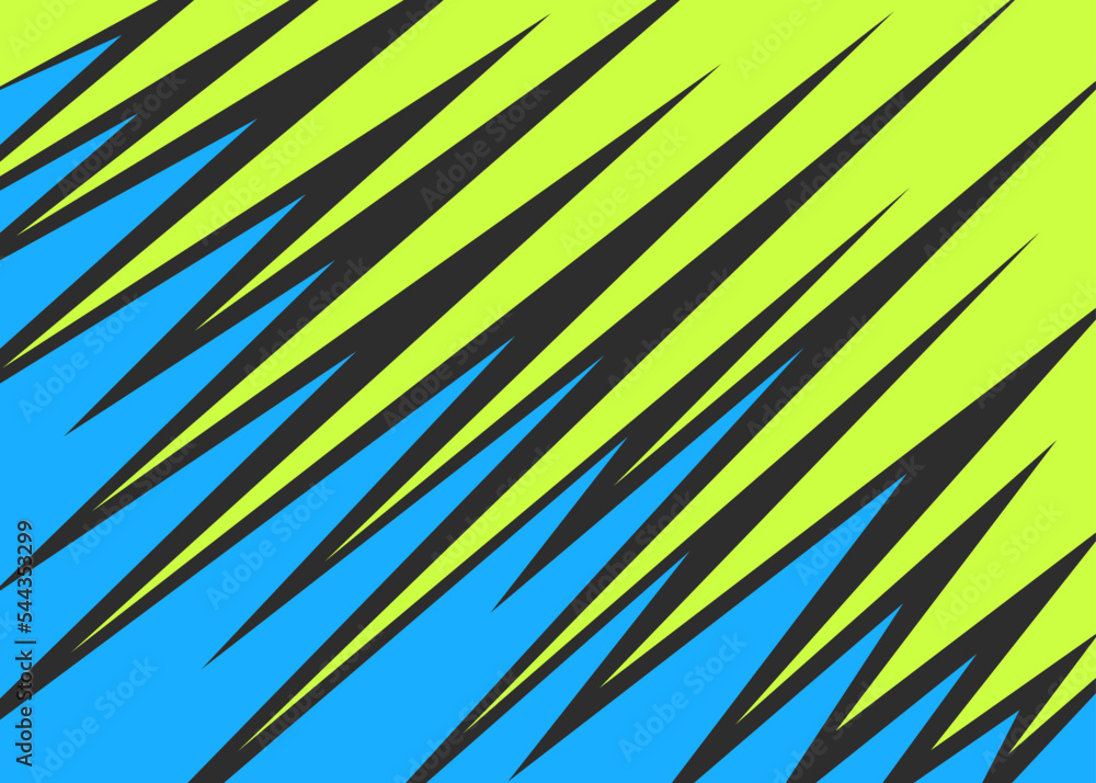 Poster simple background with diagonal sharp and zigzag line pattern