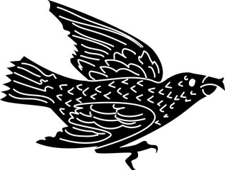 vintage vector illustration of a bird