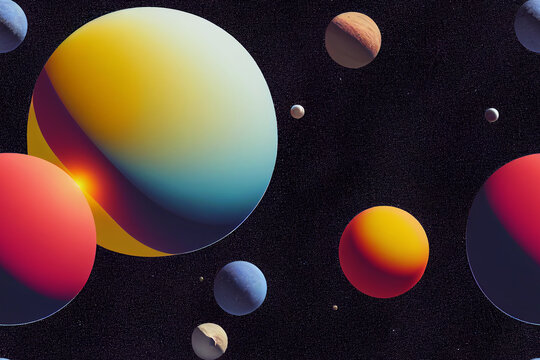Planetary Seamless Pattern