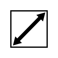 black arrow two way icon isolate.