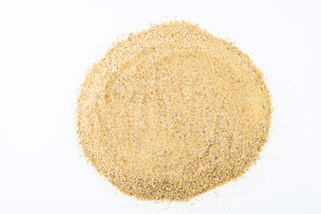 A pile of sand on a white background