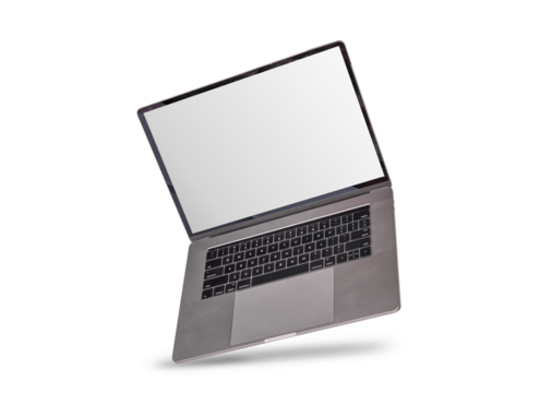Modern laptop isolated on transparent background for your mockup