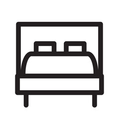 bed bed room funiture home interior icon