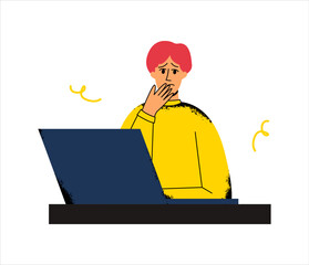 person with laptop