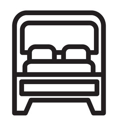 Bed Bedroom Interior King Size Relax Rest Sleeping Icon Icon