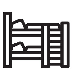 Bed Bunk Furniture Interior Sleep Icon