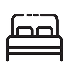 Bed Decorate Double Furniture Interior King Size Icon