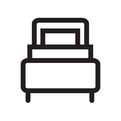 Bed Double Double Bed Furniture Home Hotel House Interior Twin Icon