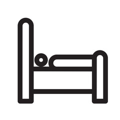 Bed Hotel Interior Sleep Icon